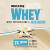 image:imageMuscle Milk 100 Whey With Probiotics Protein Powder Vanilla 185 Pound 23 Servings 27g Protein 2g Sugar 1B CFU Probiotics Low in Fat NSF Certified for Sport Packaging May VaryVanilla