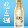 image:imageMuscle Milk Pro High Protein Shake Strawberries n Creme 14 fl oz Bottles 12 Pack UltraFiltered Milk 42g High Quality Protein 4g Sugar 240 Calories No Artificial Flavors No Artificial Sweeteners No Added ColorsVanilla