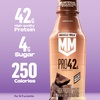 image:imageMuscle Milk Pro High Protein Shake Strawberries n Creme 14 fl oz Bottles 12 Pack UltraFiltered Milk 42g High Quality Protein 4g Sugar 240 Calories No Artificial Flavors No Artificial Sweeteners No Added ColorsChocolate