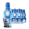 image:imageMuscle Milk Pro High Protein Shake Strawberries n Creme 14 fl oz Bottles 12 Pack UltraFiltered Milk 42g High Quality Protein 4g Sugar 240 Calories No Artificial Flavors No Artificial Sweeteners No Added ColorsCookies n Creme