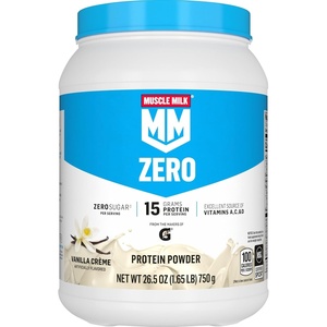 image:imageMuscle Milk ZERO 100 Calorie Protein Powder Chocolate 15g Protein 165 Pound 25 ServingsVanilla