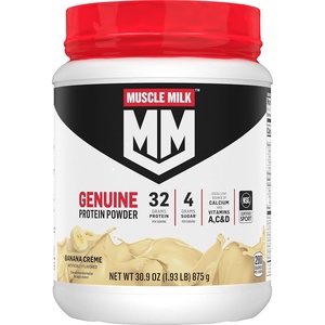 image:imageMuscle Milk Genuine Protein Powder Vanilla Creme 32g Protein 494 Pound 32 ServingsBanana Crme